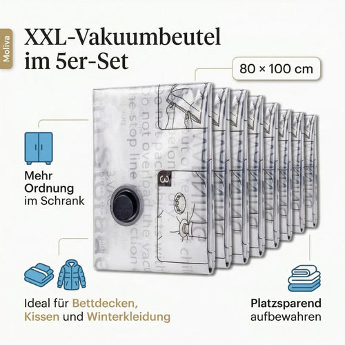 XXL-Vakuumbeutel - 5er Set (80x100cm)